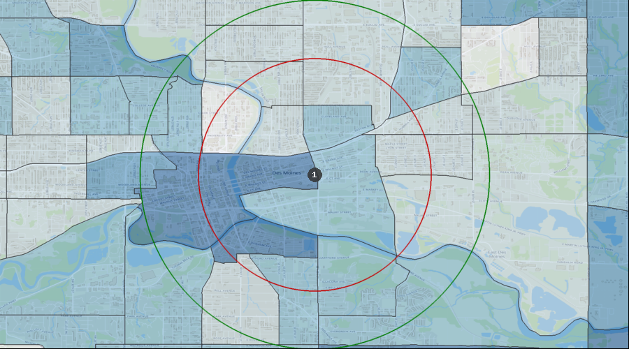 Des Moines, Iowa - Projected Population Growth Rate